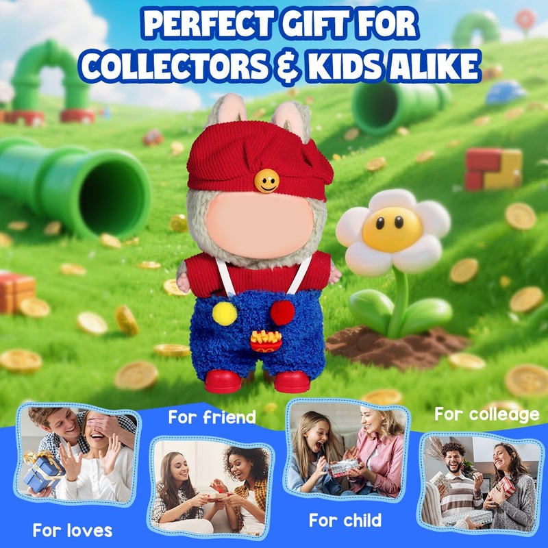 AICase for Labubu Clothes/for Labubu Outfits,Clothes Set for 17cm Lububu Doll,3 Piece Set Hat Clothing for LA BUBU, Boys and Girls Stylish Adorable Dolls Clothes Accessories (No Doll)_10 - Image 5